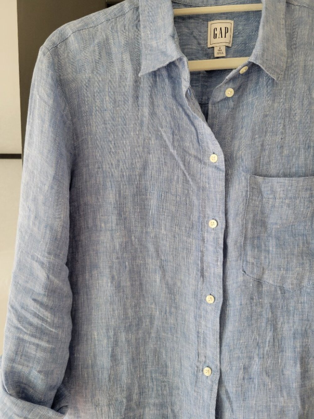 Set of 2 Gap 100% Linen Oversized Boyfriend Fit Shirts - Picture 12 of 13